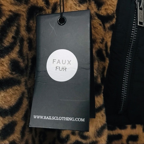 New! Rails Saga Faux Fur Sherpa Leopard Cheetah Pullover Plush Teddy Jacket - Picture 14 of 16